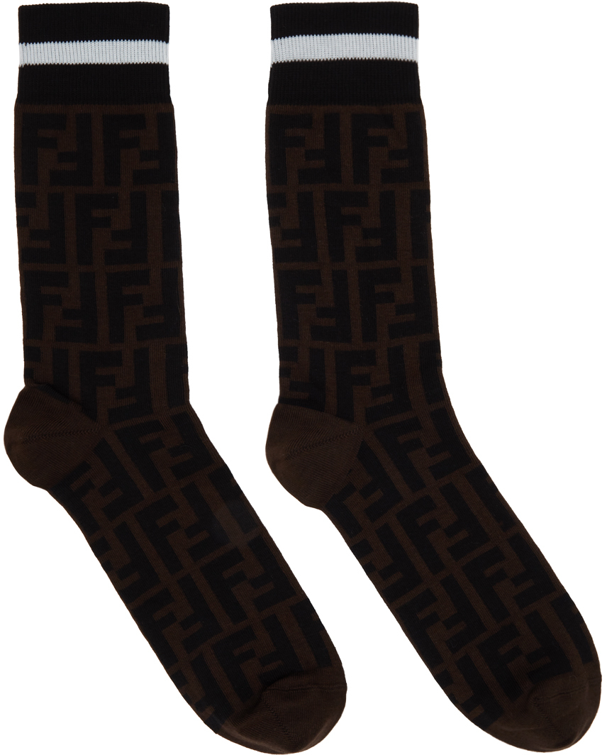 Brown 'Forever Fendi' Socks | SSENSE