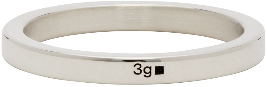 Silver Polished 'Le 3 Grammes' Ribbon Ring