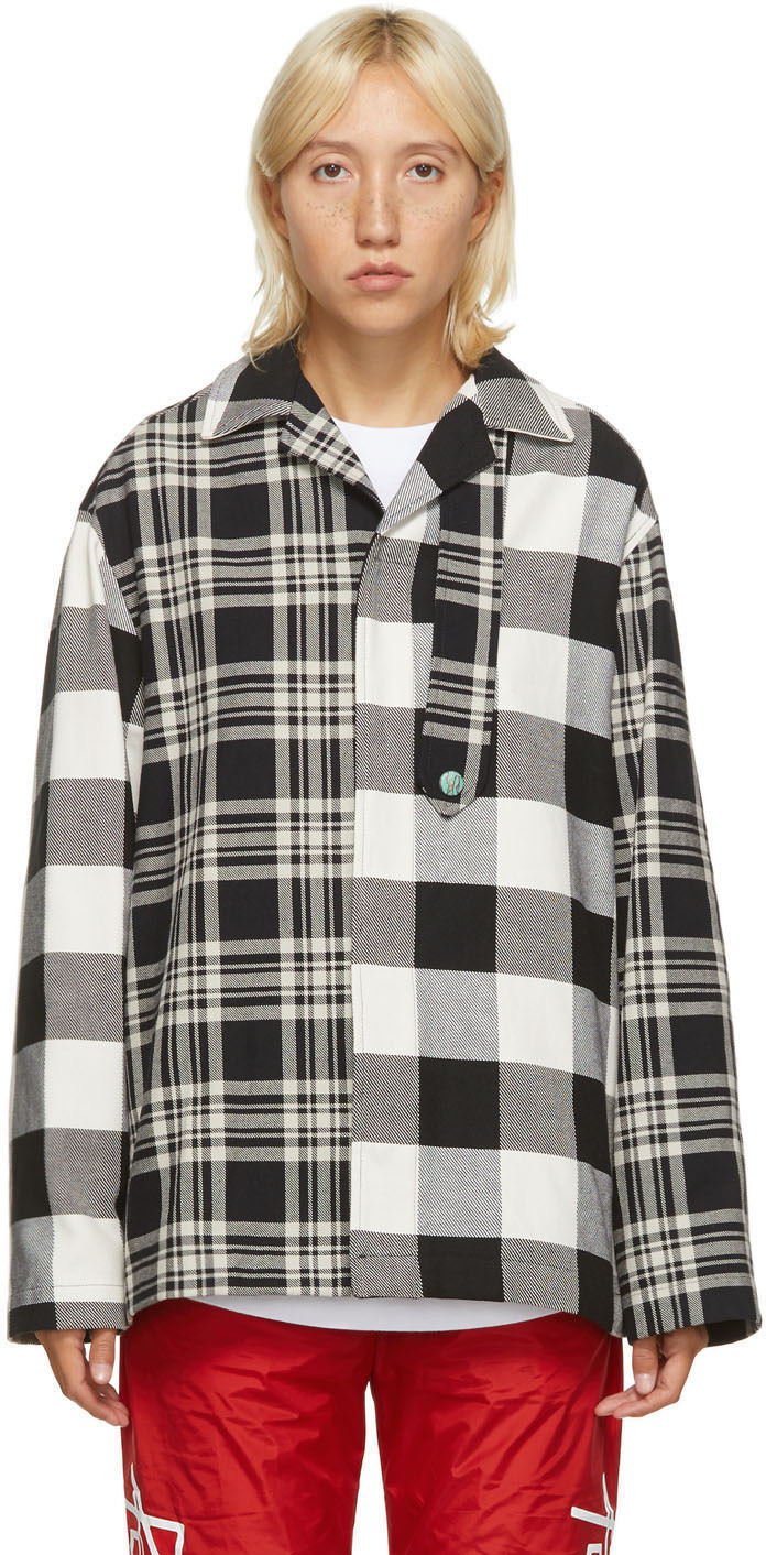 palm angels checked shirt womens