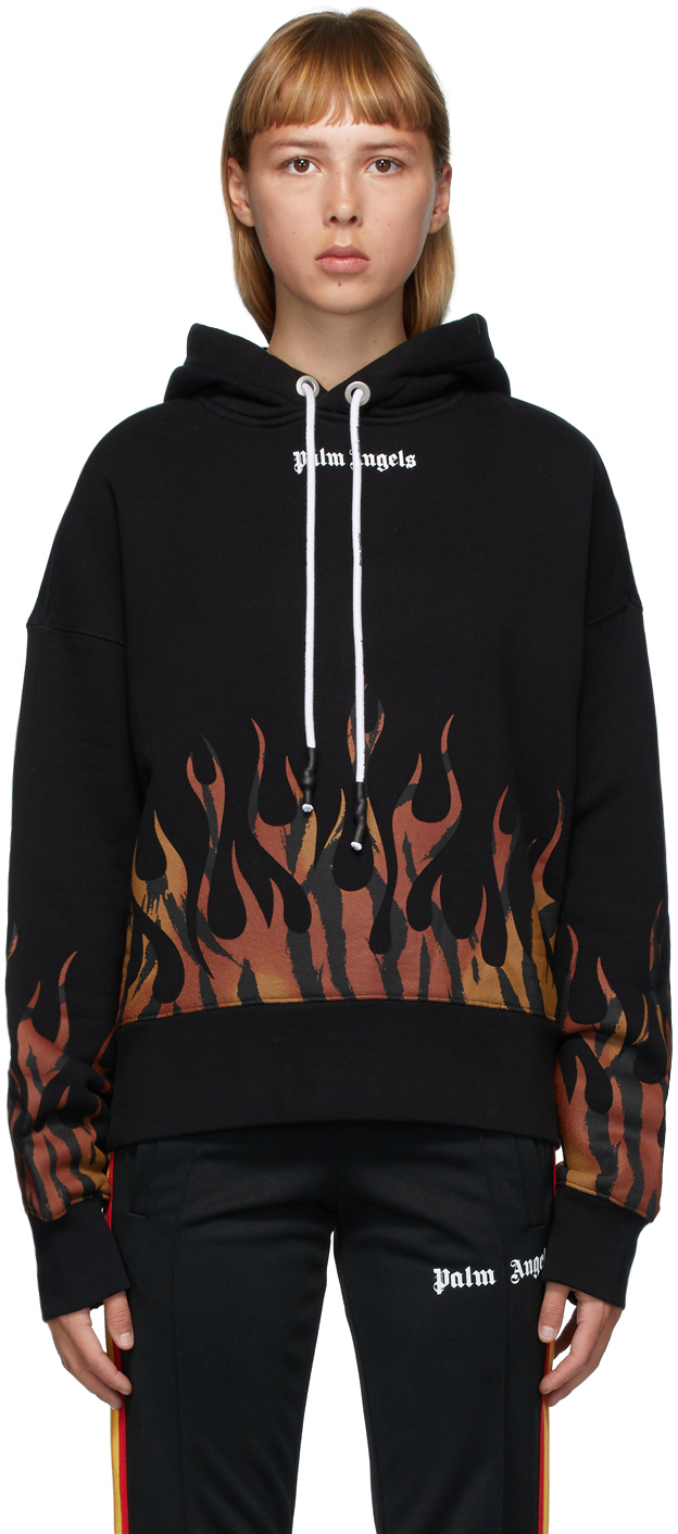 palm angels flame hoodie