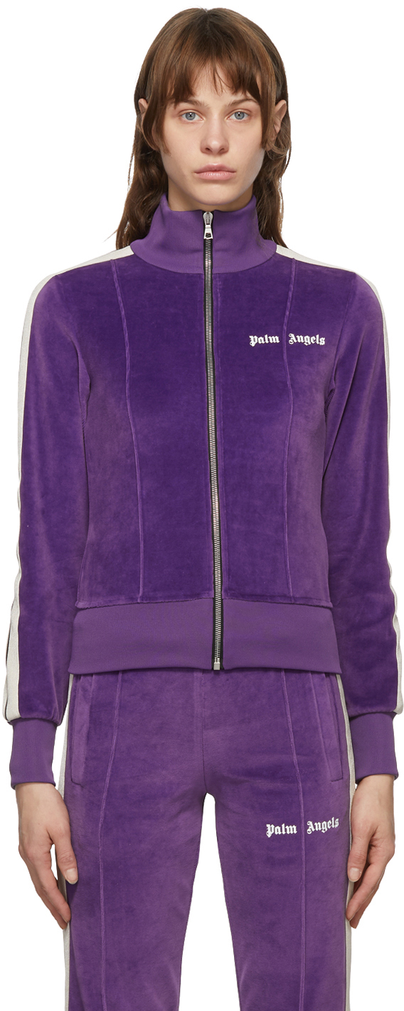 palm angels velour track jacket