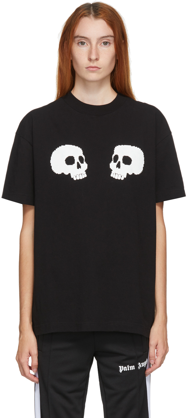 Palm Angels Black Skulls T-Shirt