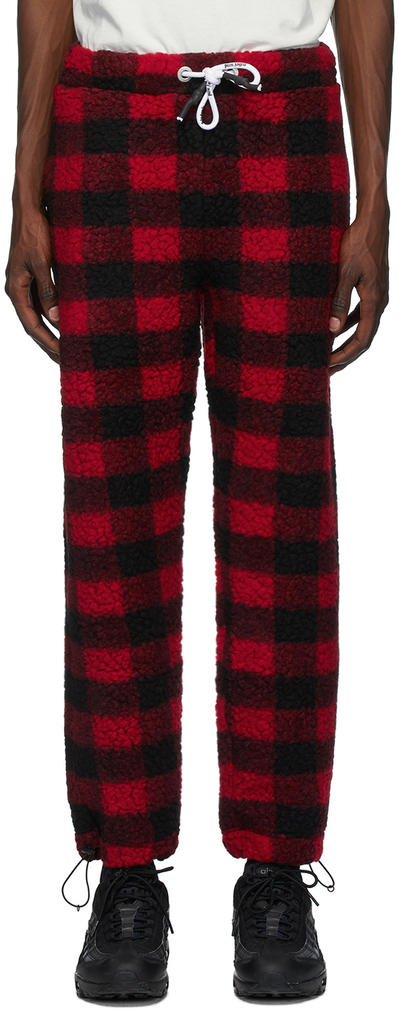 palm angels yellow tartan track pants