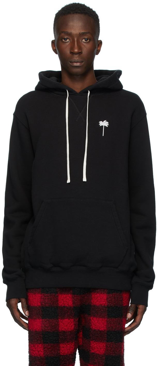 Palm Angels: Black PXP Hoodie | SSENSE