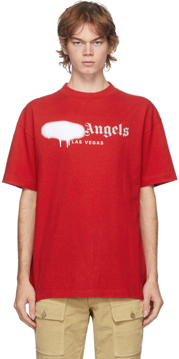 palm angels red tshirt