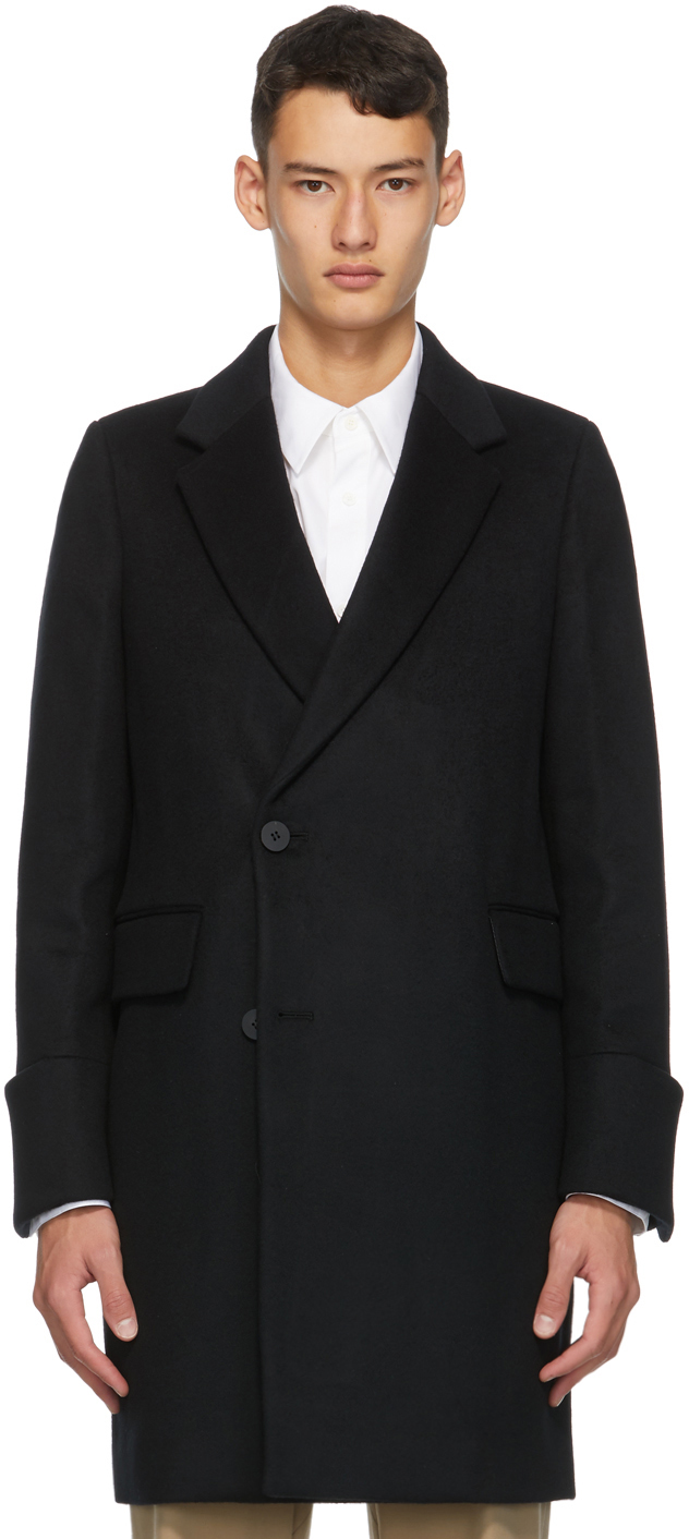 Wooyoungmi: Black Wool Long Coat | SSENSE