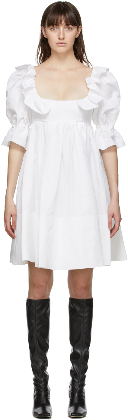 Brock Collection: White Romana Dress | SSENSE