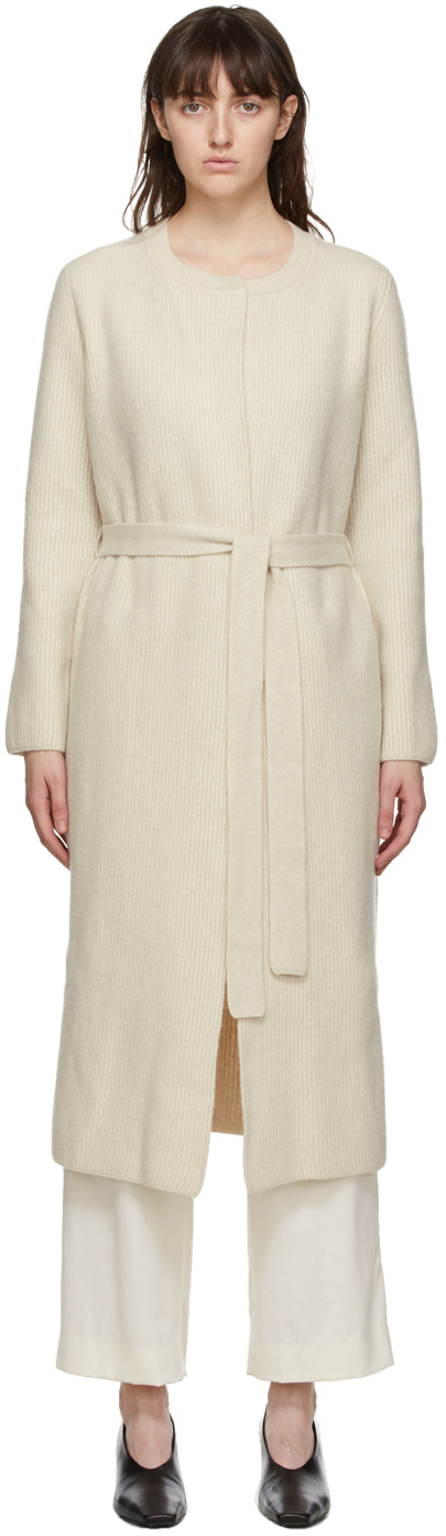 Brock Collection: Beige Long Razzo Cardigan | SSENSE