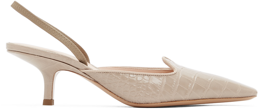 taupe slingback heels