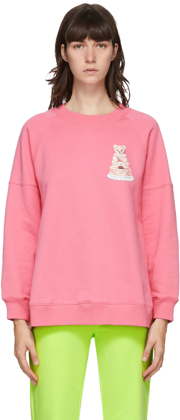Moschino: Pink Teddy Tulle Sweater | SSENSE
