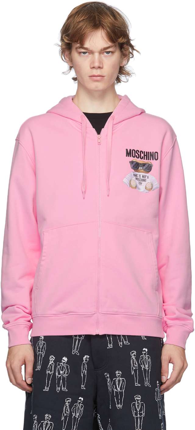 moschino pink hoodie