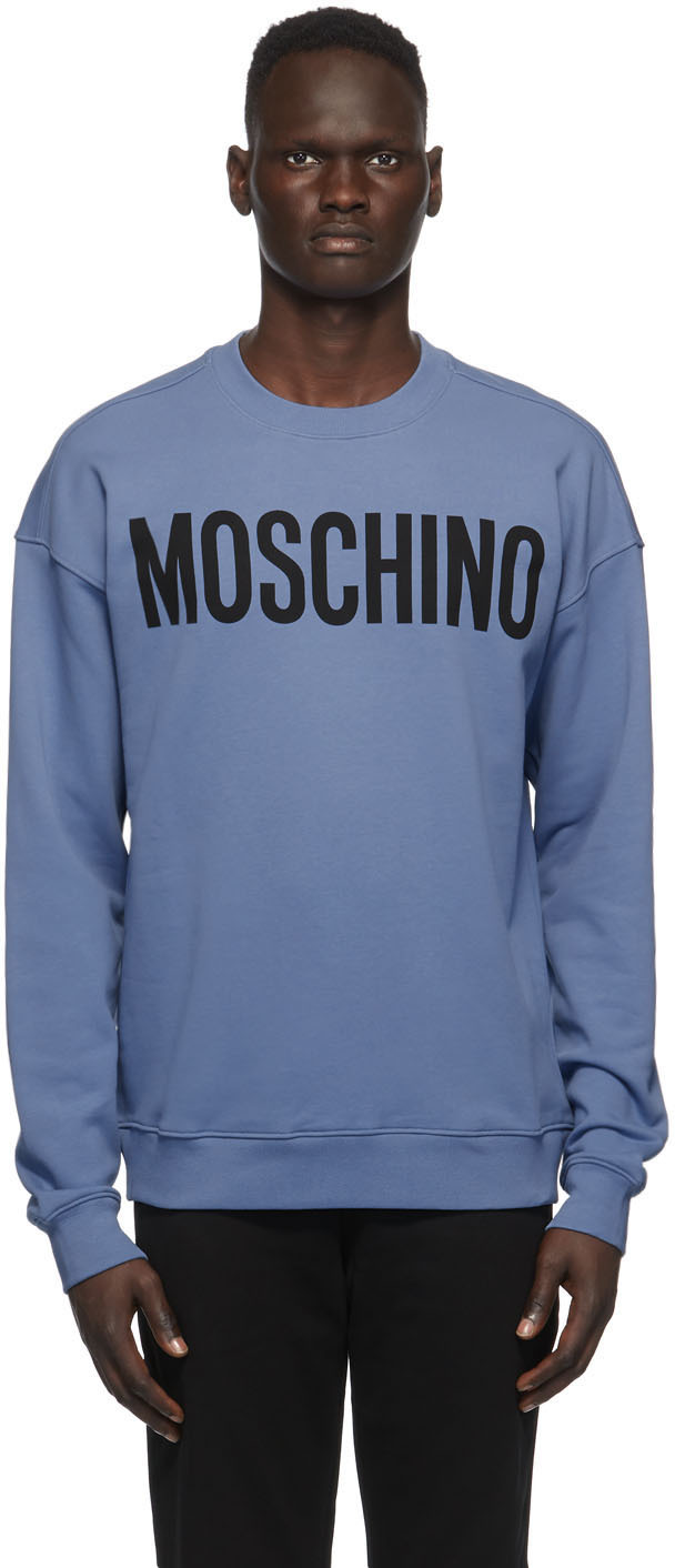 blue moschino sweatshirt