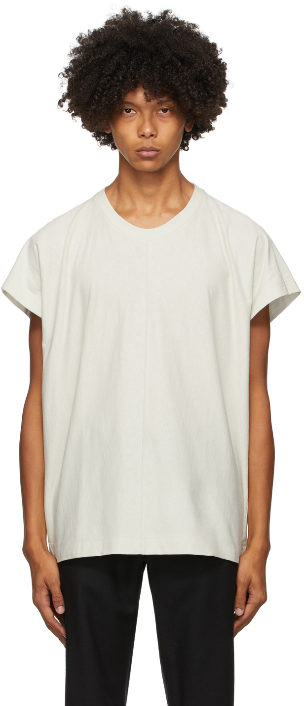 Homme Plissé Issey Miyake: Grey Release-T1 Cap Sleeve T-Shirt | SSENSE