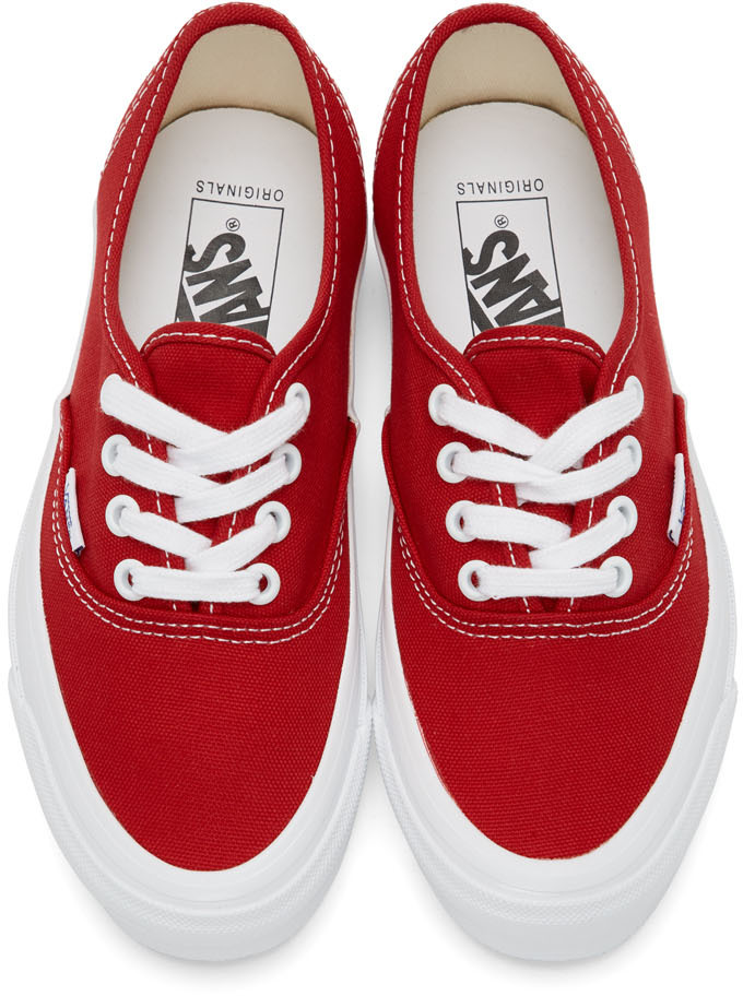vans red og authentic lx sneakers
