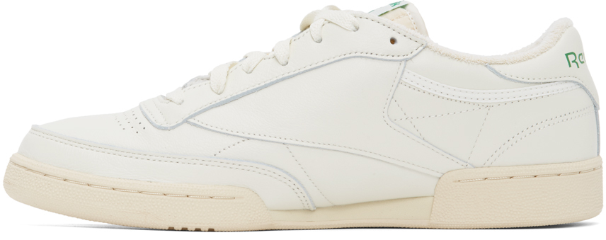 reebok club c 85 off white green
