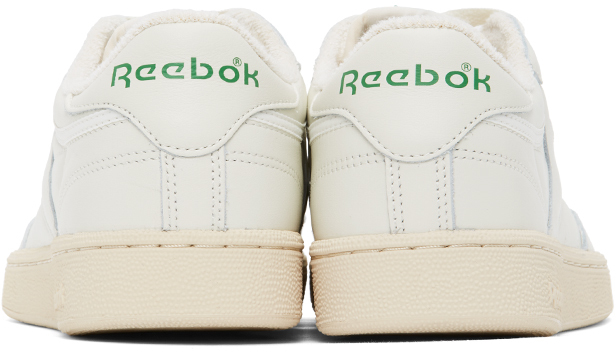 reebok club c 85 off white green