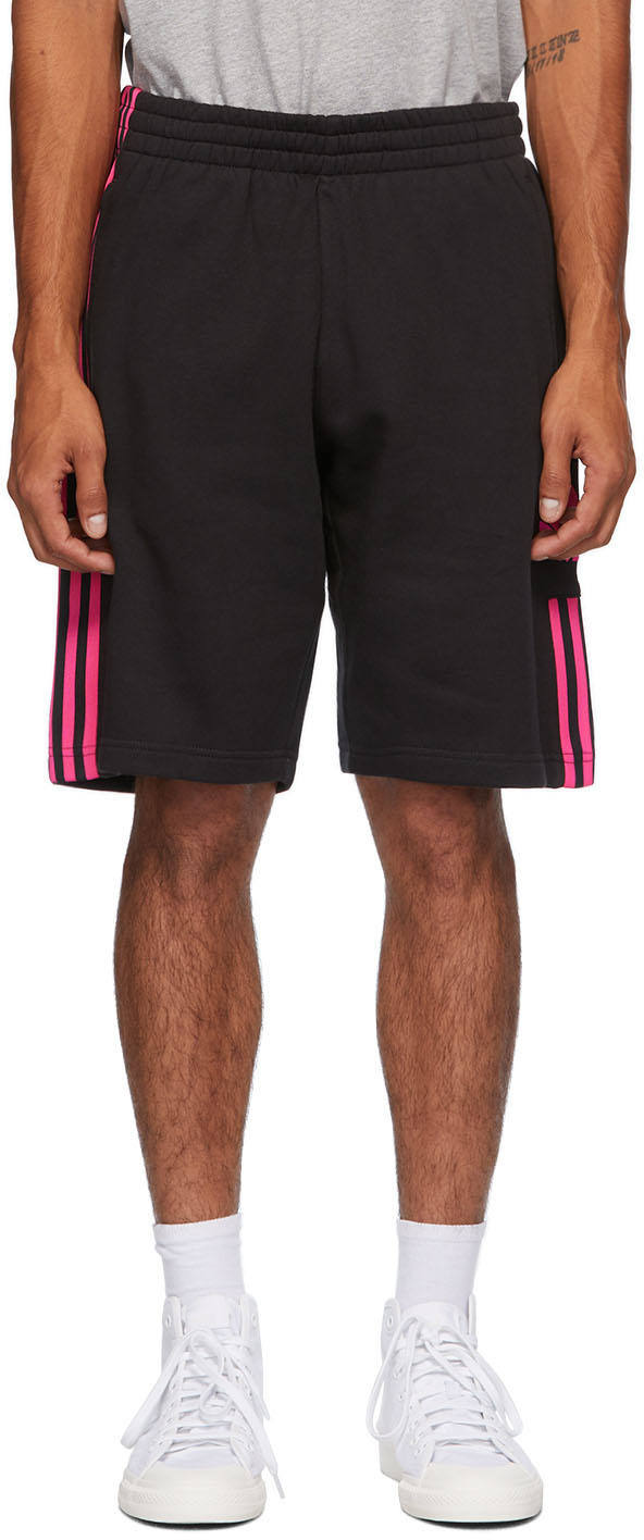 black adidas sweat shorts