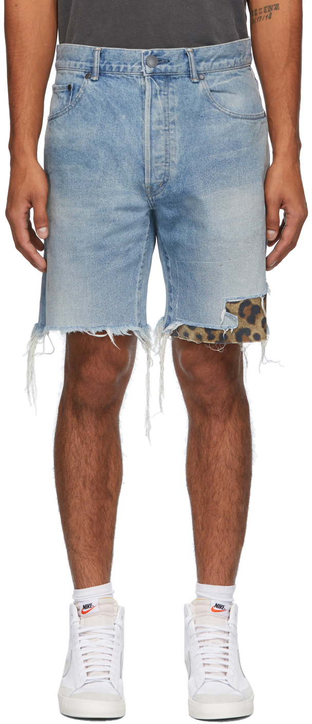 john elliott denim shorts