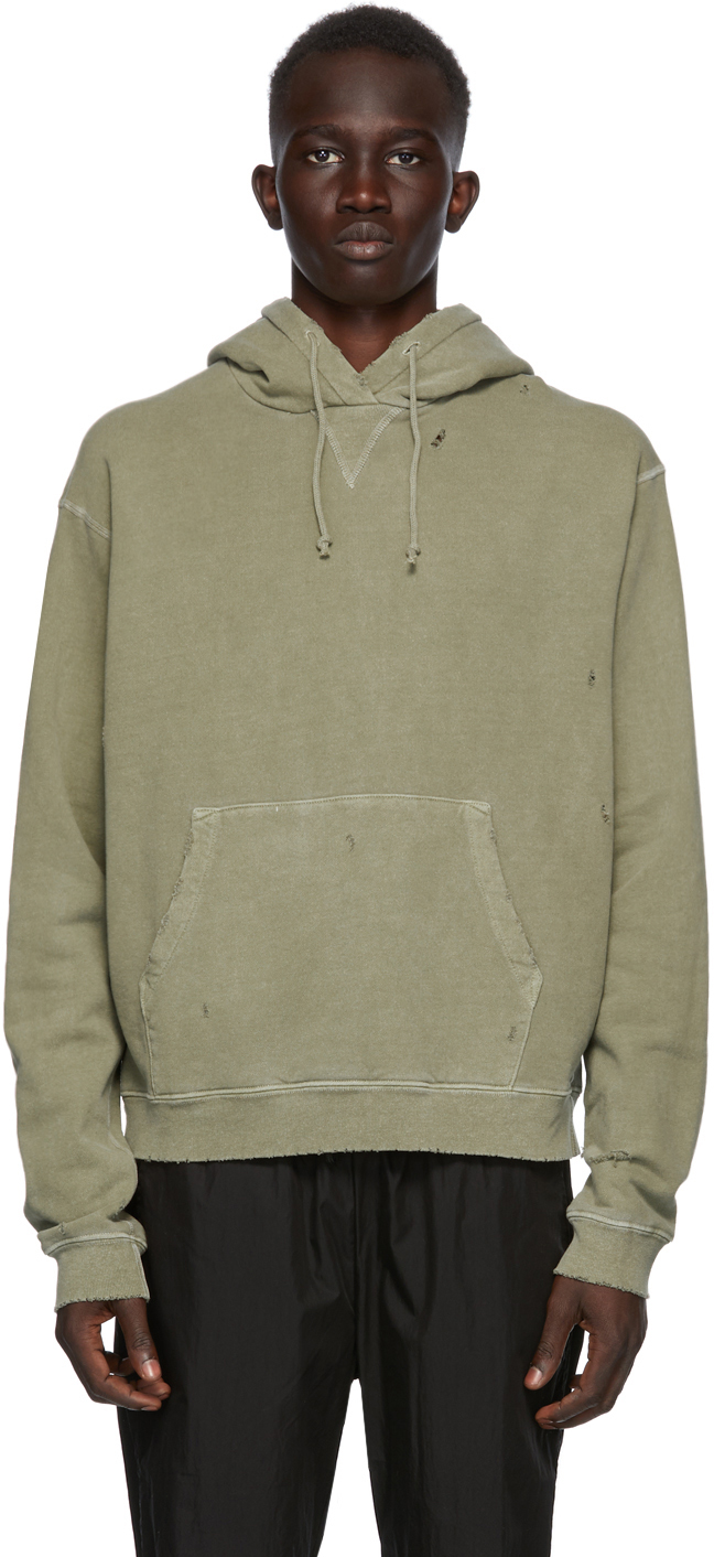 John Elliott: Khaki Faded Hoodie | SSENSE