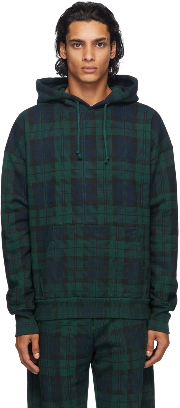 green plaid hoodie