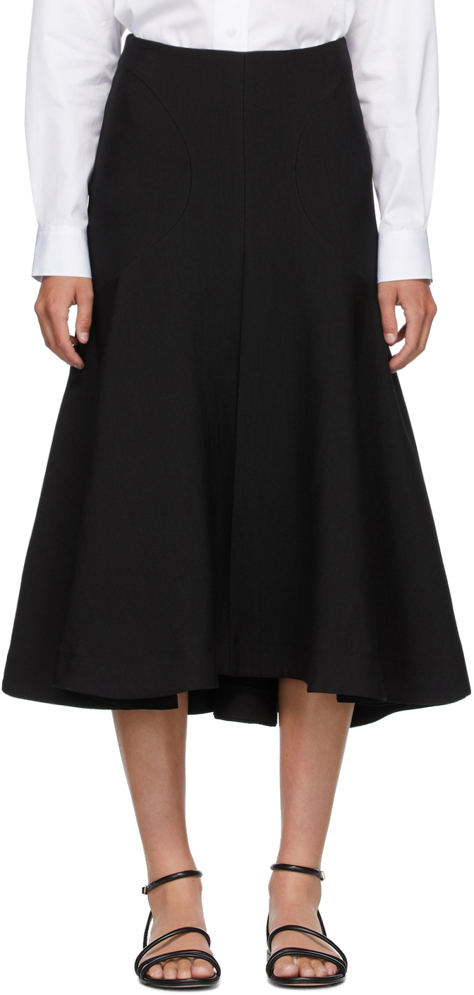 Totême: Black Mazille Skirt | SSENSE