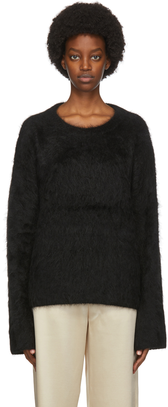black alpaca sweater