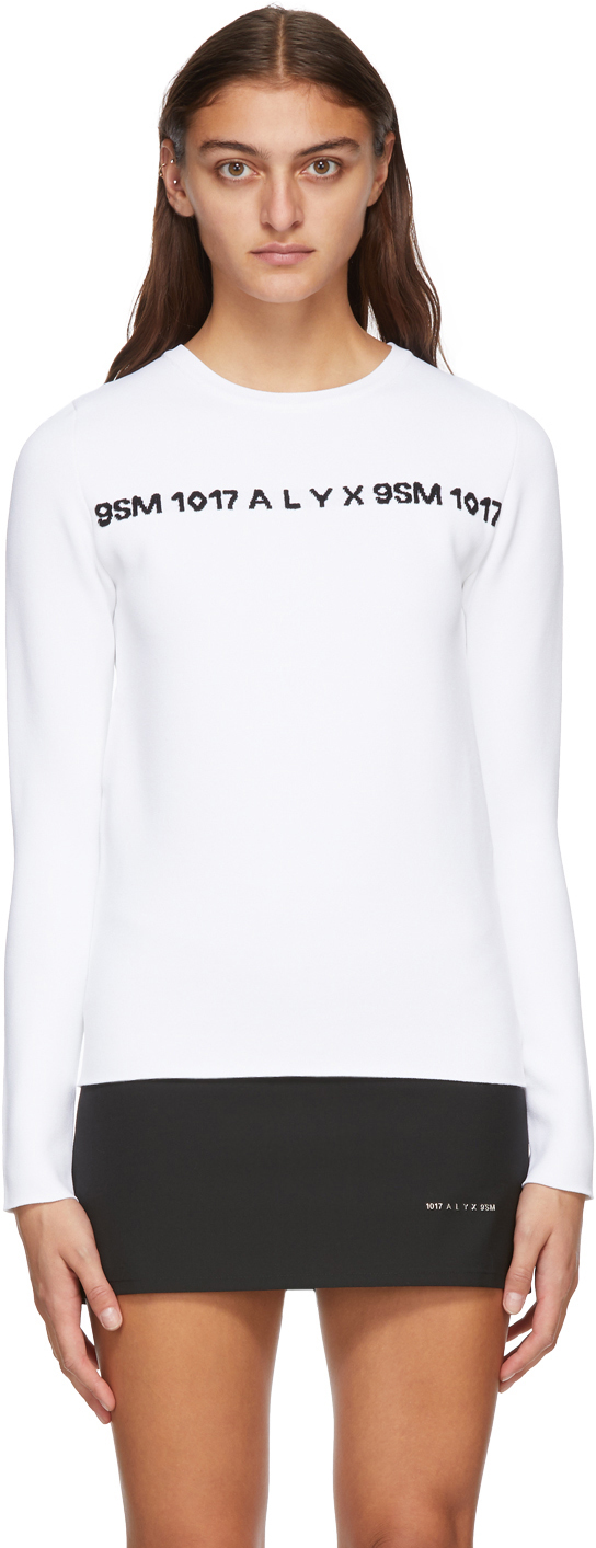 1017 ALYX 9SM White & Black 3D Logo Sweater