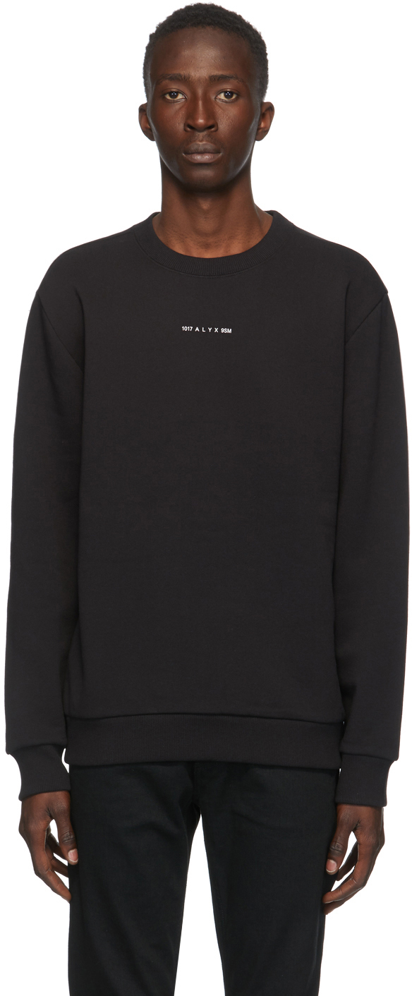 1017 ALYX 9SM: Black Visual Logo Sweatshirt | SSENSE
