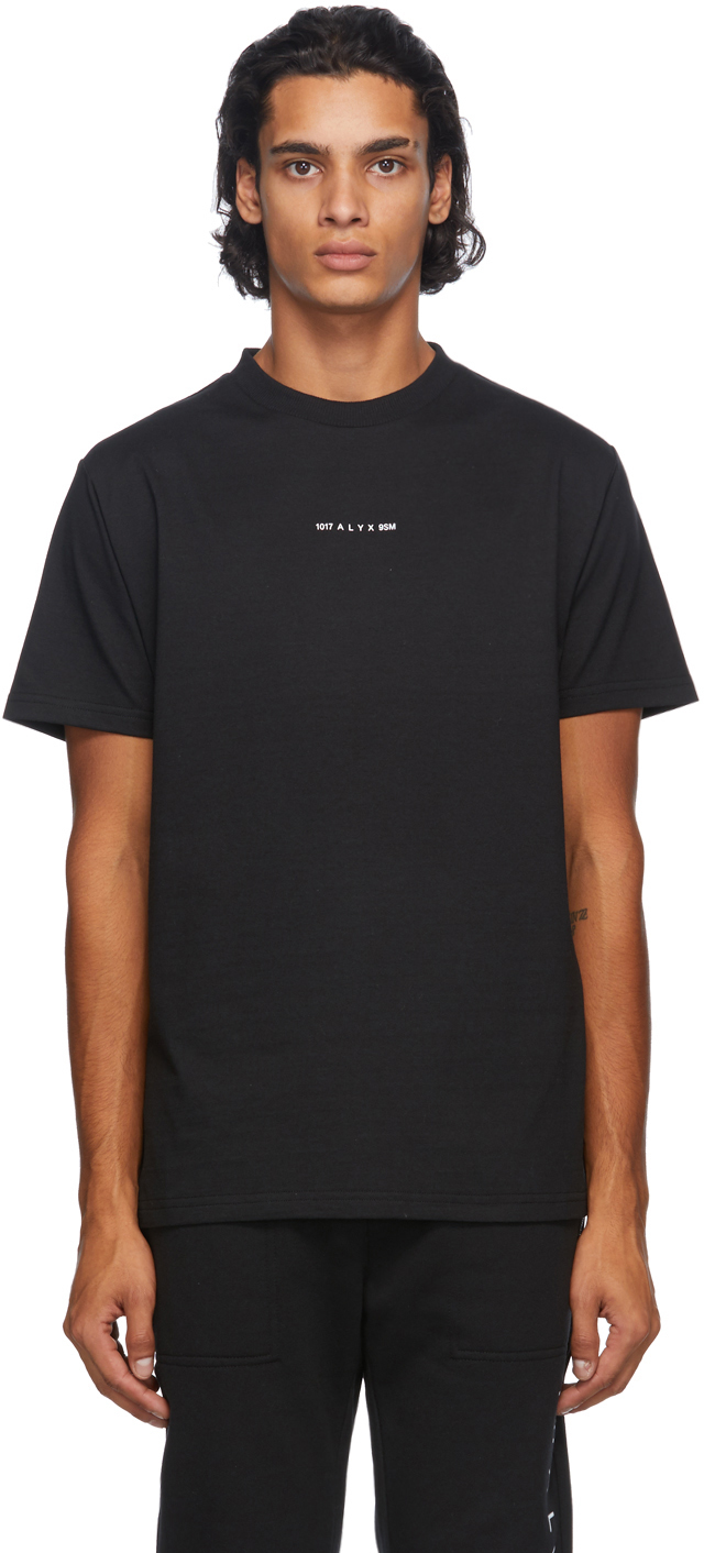 1017 ALYX 9SM: Black Visual Logo T-Shirt | SSENSE