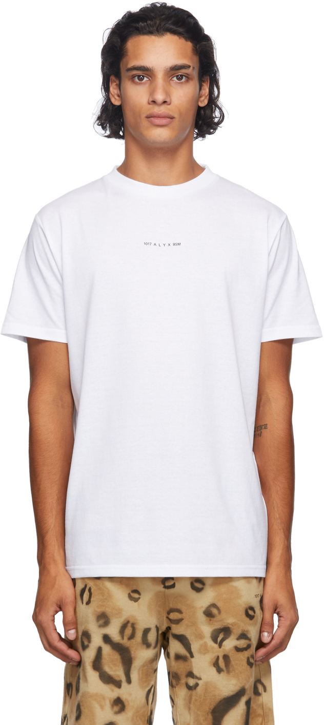 1017 ALYX 9SM: White Visual Logo T-Shirt | SSENSE UK
