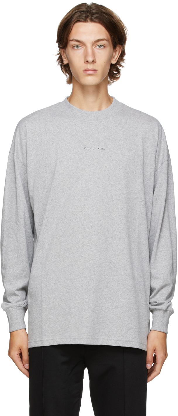 1017 ALYX 9SM: Grey Visual Long Sleeve T-Shirt | SSENSE