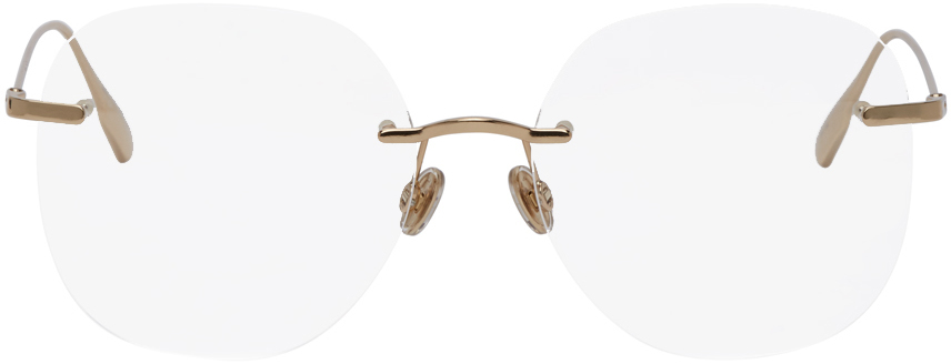 Dior: Gold DiorStellaire06 Glasses | SSENSE