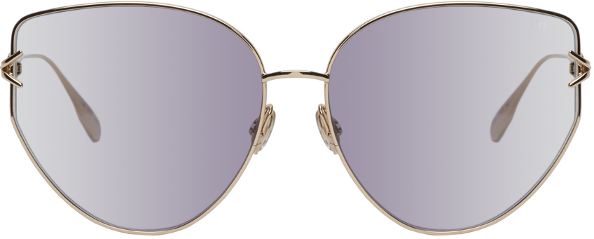 Dior: Gold DiorGipsy1 Sunglasses | SSENSE