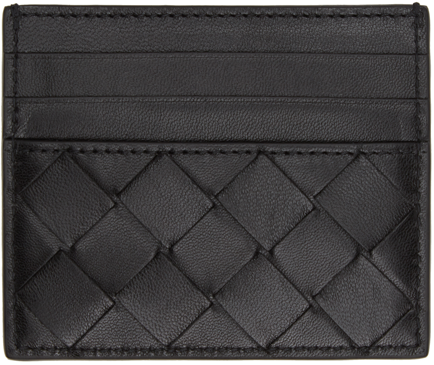 Bottega Veneta Men's Woven Card Holder Black main image 1