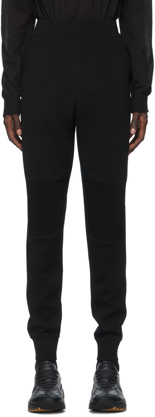 Bottega Veneta: Black Double-Face Lounge Pants | SSENSE