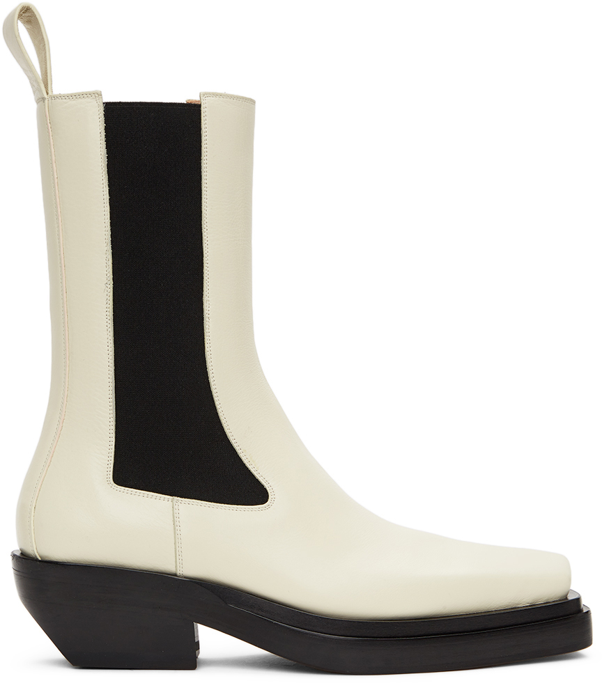 Bottega Veneta Off-White 'The Lean' Chelsea Boots