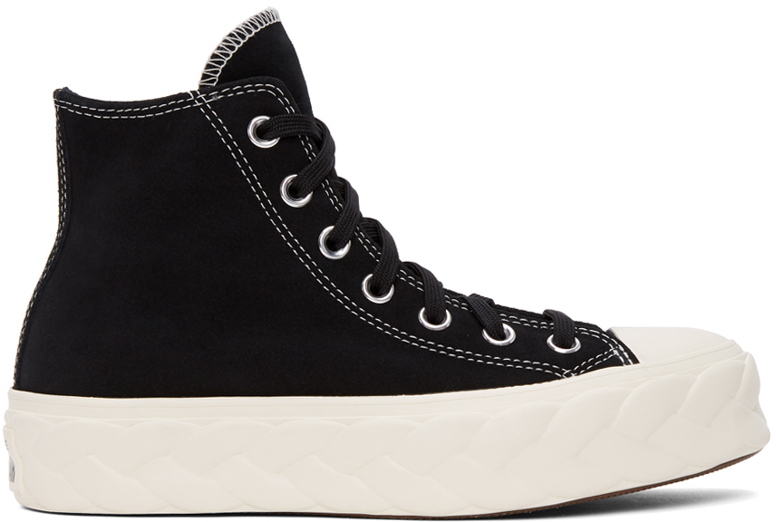 Converse Black Suede Cable Chuck Lift High Sneakers