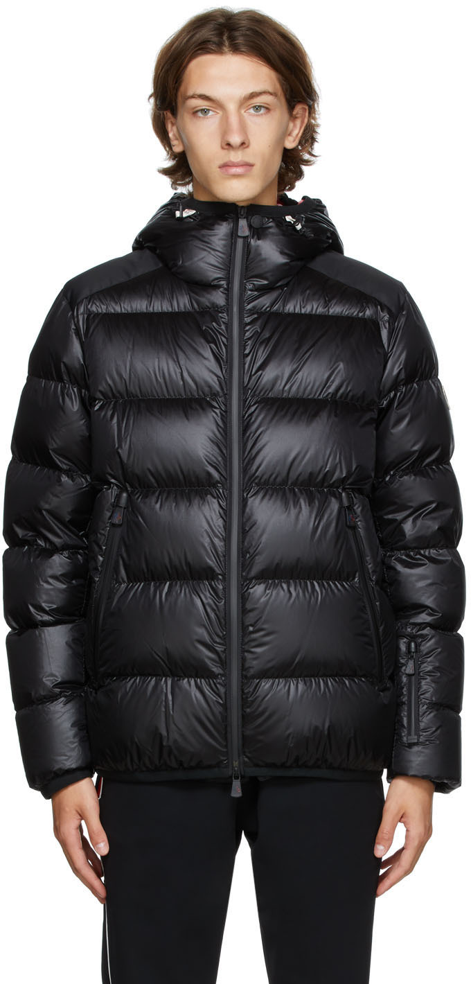 Moncler Grenoble: Black Down Hintertux Puffer Jacket