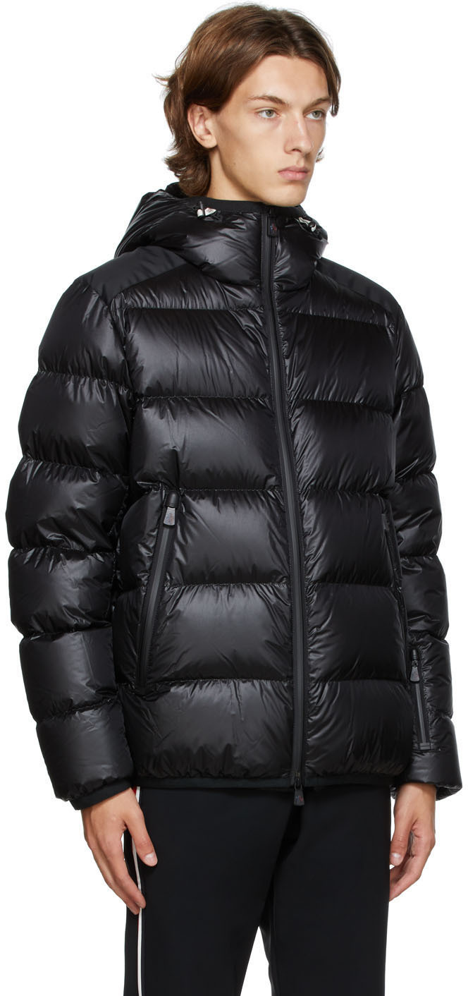 Moncler Grenoble: Black Down Hintertux Puffer Jacket