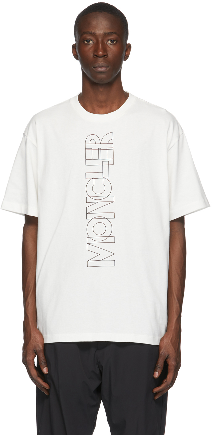 Moncler Grenoble: Off-White Logo T-Shirt | SSENSE Canada