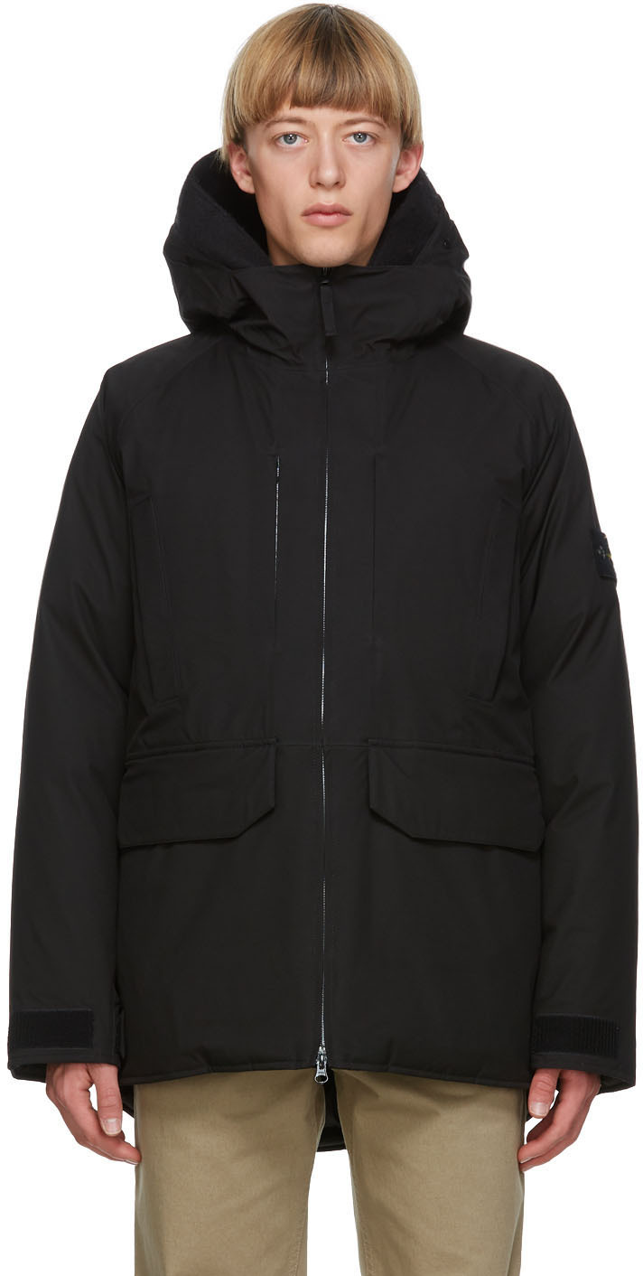 Stone Island: Black Down Gore-Tex® Jacket | SSENSE UK