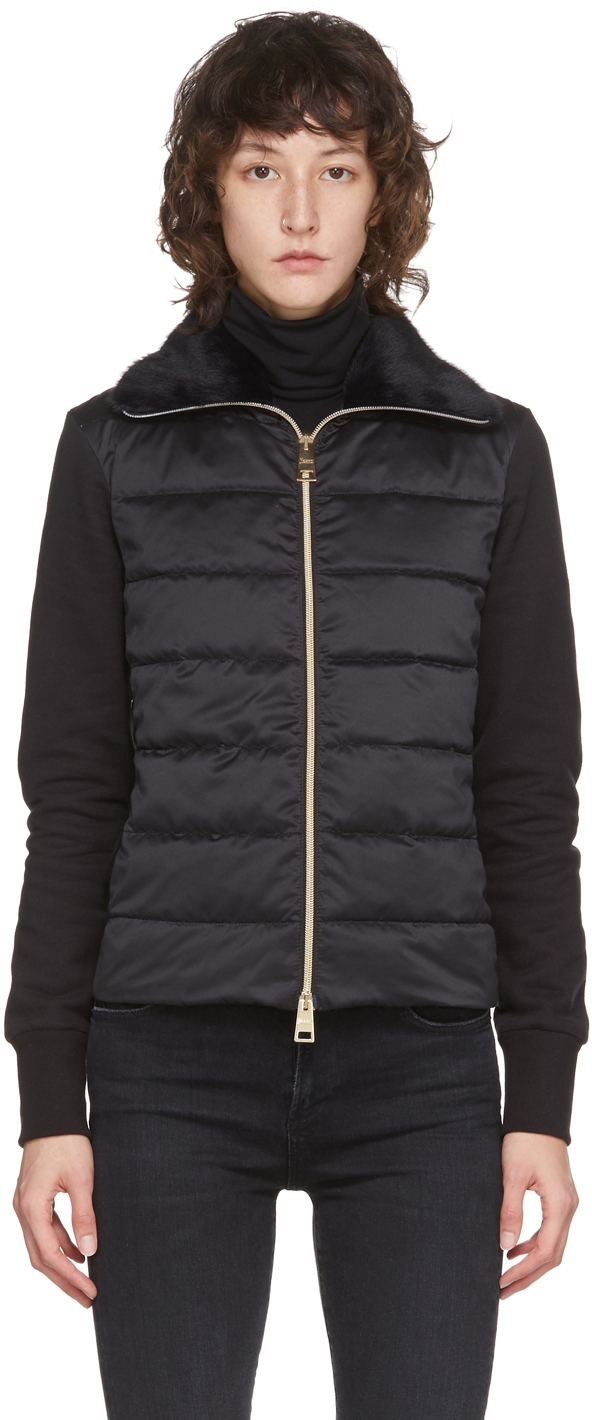 Herno: Black Down Bon Bon Jacket | SSENSE