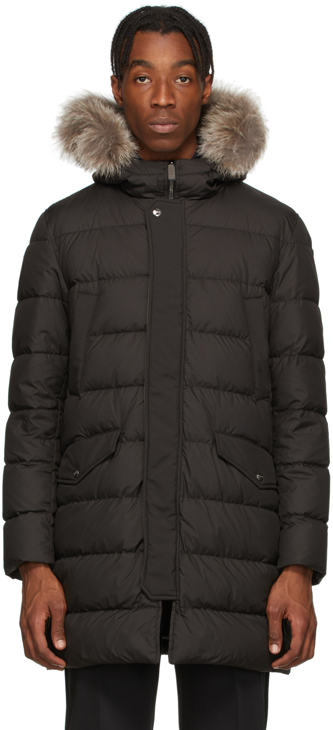 parka noir fourrure