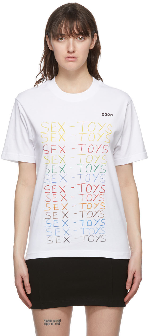 032c White Die Todliche Doris Edition Sex Toys T Shirt 202843F110005