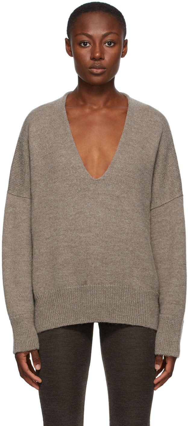 big v neck sweater