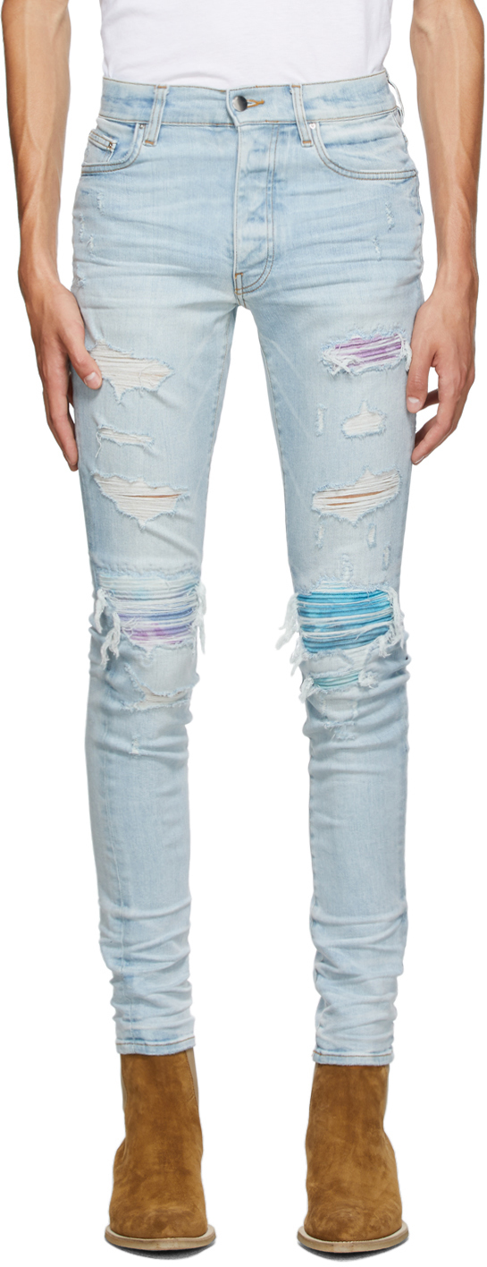 amiri light blue jeans