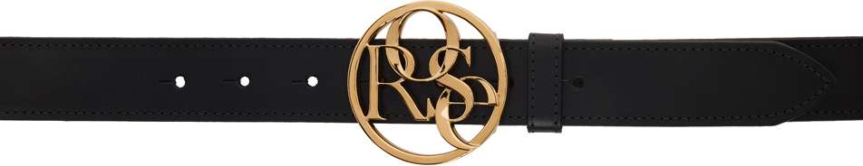 Martine Rose: Black & Gold Rose Buckle Belt | SSENSE