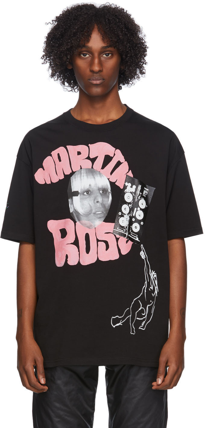 Martine Rose: Black Rose Oversized T-Shirt | SSENSE