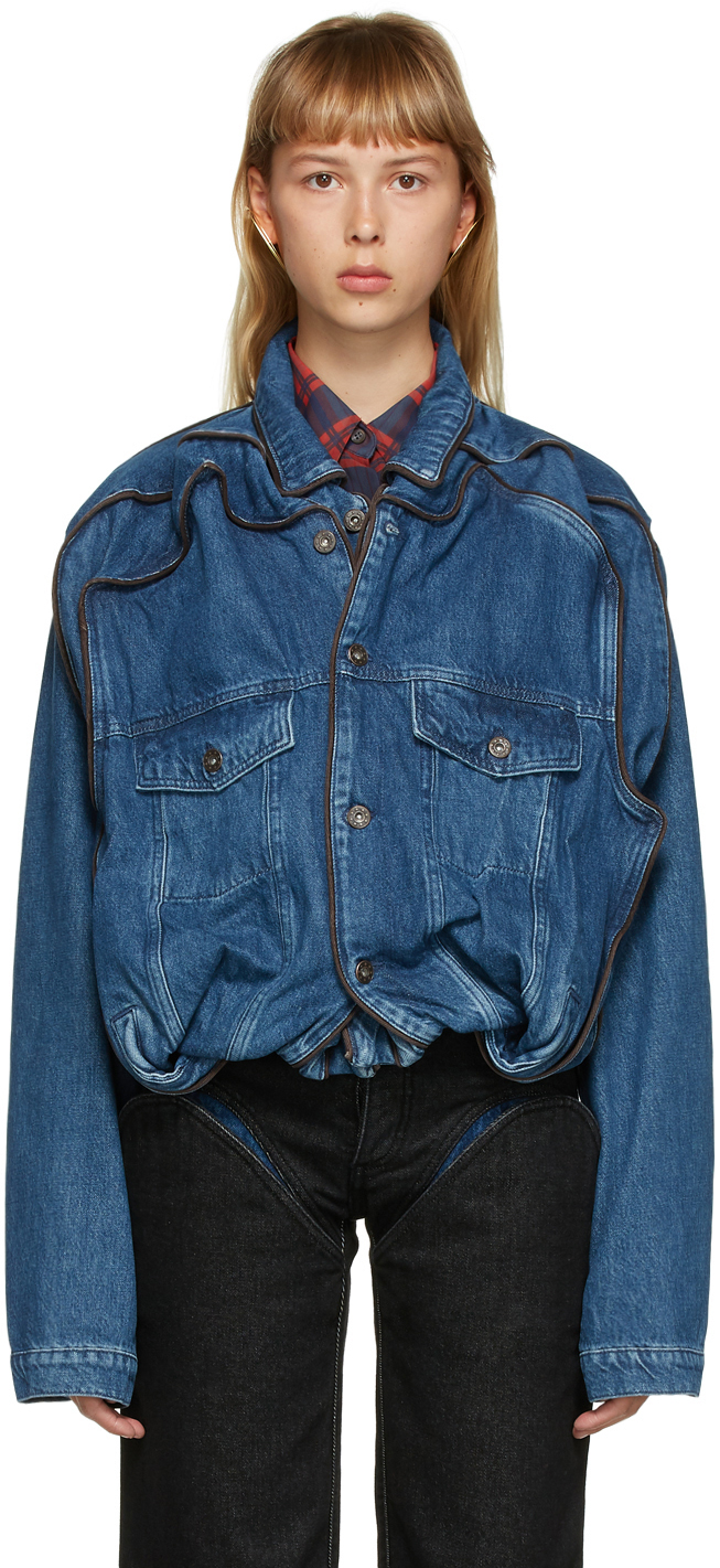 y project denim jacket long sleeves