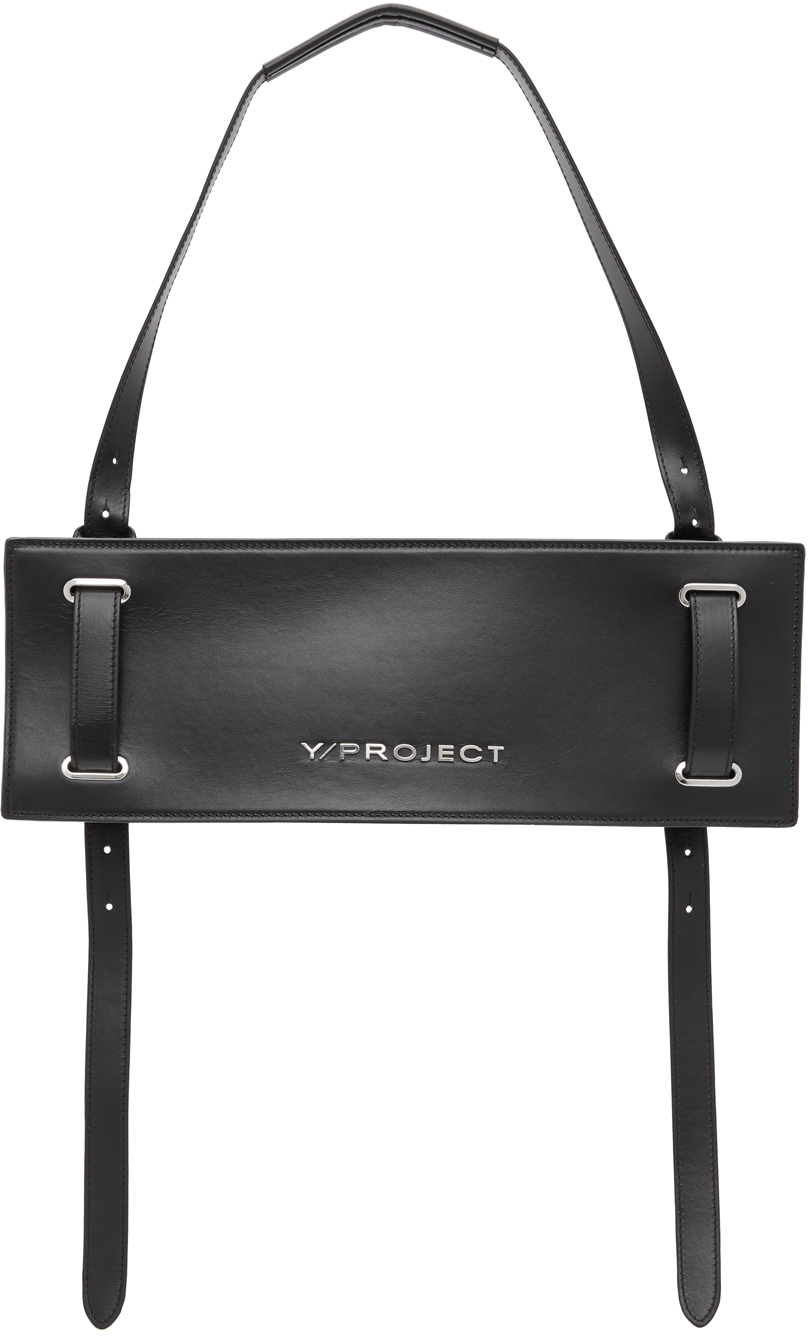 Y/Project Black Mini Accordion Baguette Bag SSENSE